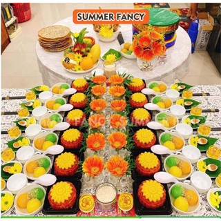 12,13 hộp bát, cốc, dĩa, muỗng, ly nhựa làm mâm cúng thôi nôi, đầy tháng cho bé, nhựa dùng 1 lần - Plastic, Paper bowl