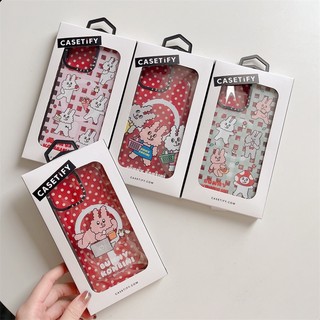 Ốp Điện Thoại Silicone TPU Cứng Chống Sốc In Hình Thỏ Đáng Yêu Có Hộp Đựng Cho iPhone 14 Plus 11 12 13 14 Pro Max