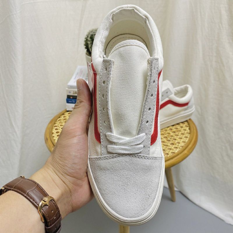 Giày 𝐕𝐀𝐍𝐒 Sọc  Đỏ R1:1 nam nữ  Giày sneaker hot nhất 2024