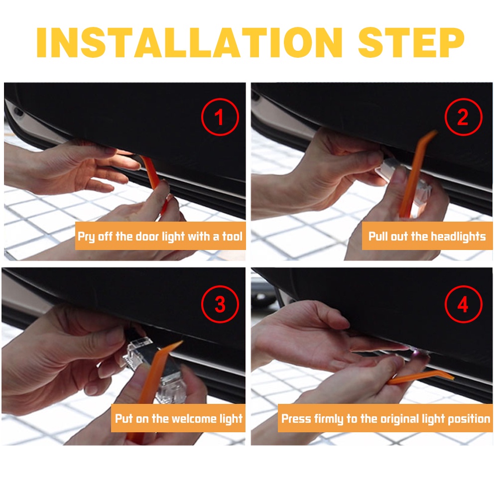 Set 2 Đèn Chiếu Sáng Cửa Xe Ô Tô Acura MDX TL RLX ZDX TLX