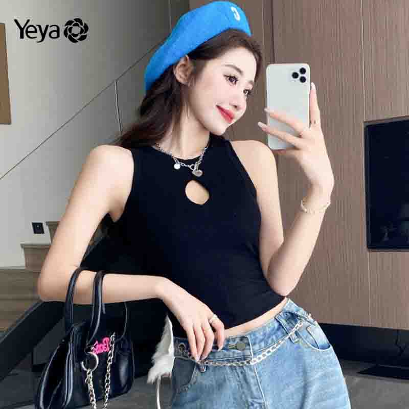 Áo sát nách YEYA không tay có mút đệm ngực thiết kế quyến rũ thời trang dành cho nữ