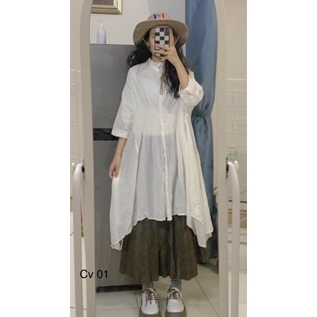 Set Đầm Và Chân Váy Thô Mori Girl Fashion (ib gửi mẫu sẵn)