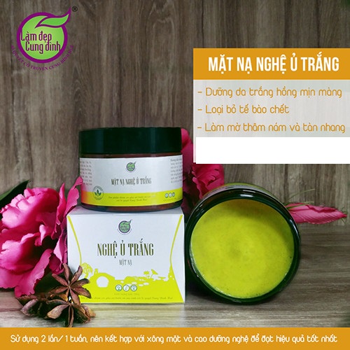 Cao dưỡng nghệ 50gr / Mặt nạ Nghệ ủ trắng mặt Cung Đình 100gr - trắng hồng , mịn màng, giảm thâm nám - Bảo nhiên