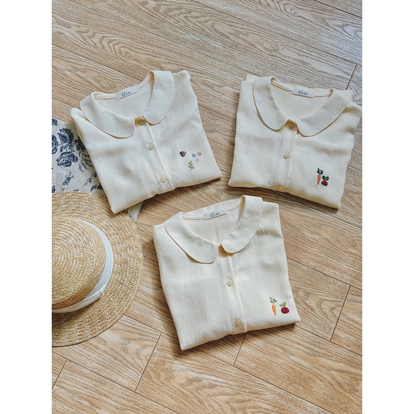 HERS - Áo sơ mi bâu sen tròn