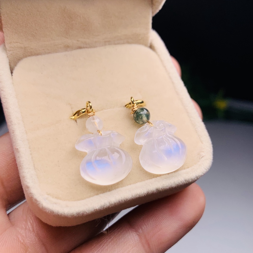 Mặt Moonstone Mặt Túi Tiền Charm