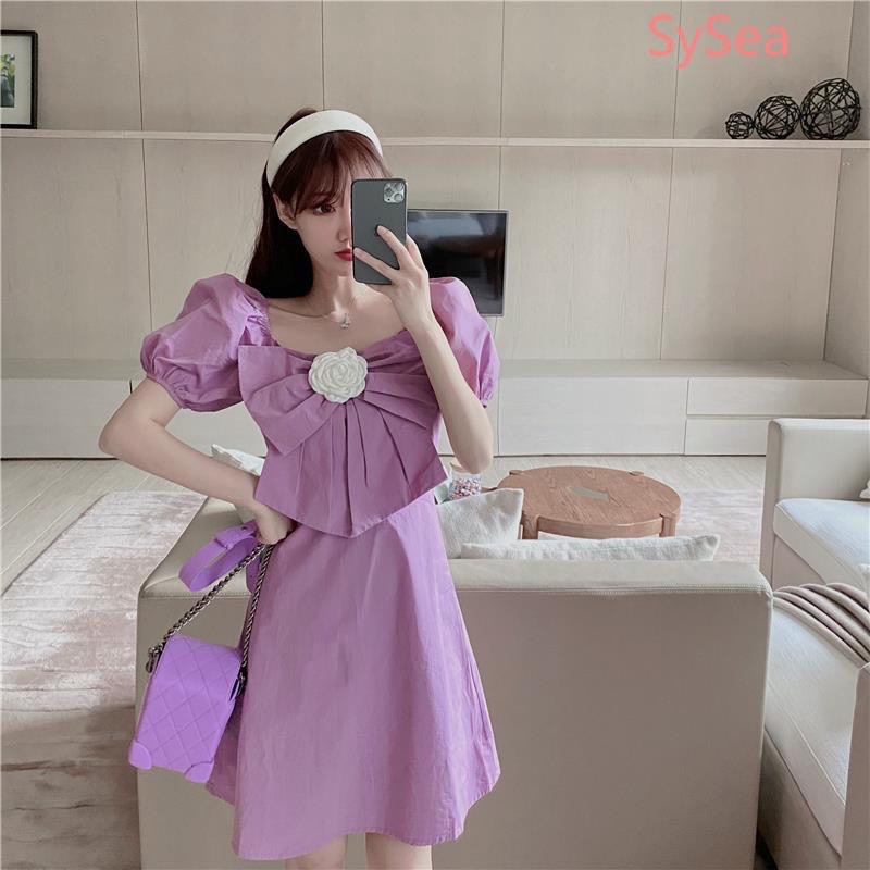 Pass đầm tiểu thư tím hàng QC mặc 1 lần đi cf