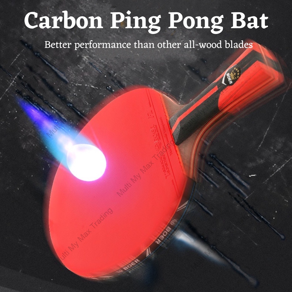 Vợt Đánh Bóng Bàn Bằng Cao Su Carbon Nano 6 Sao Chất Lượng Cao