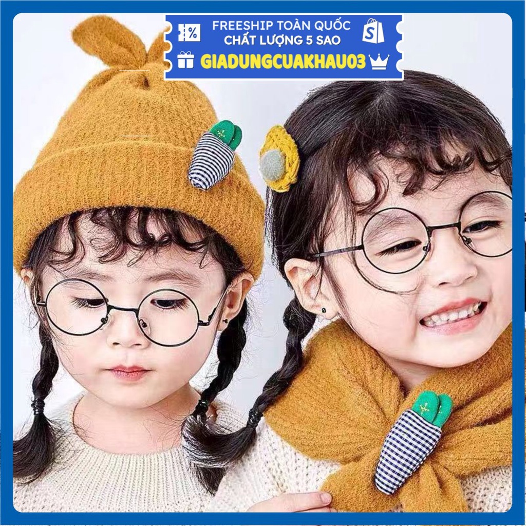 Mũ Len 2 Lớp Hình Thỏ Cà Rốt Cho Bé 2in1 vừa làm mũ vừa có thể làm khăn