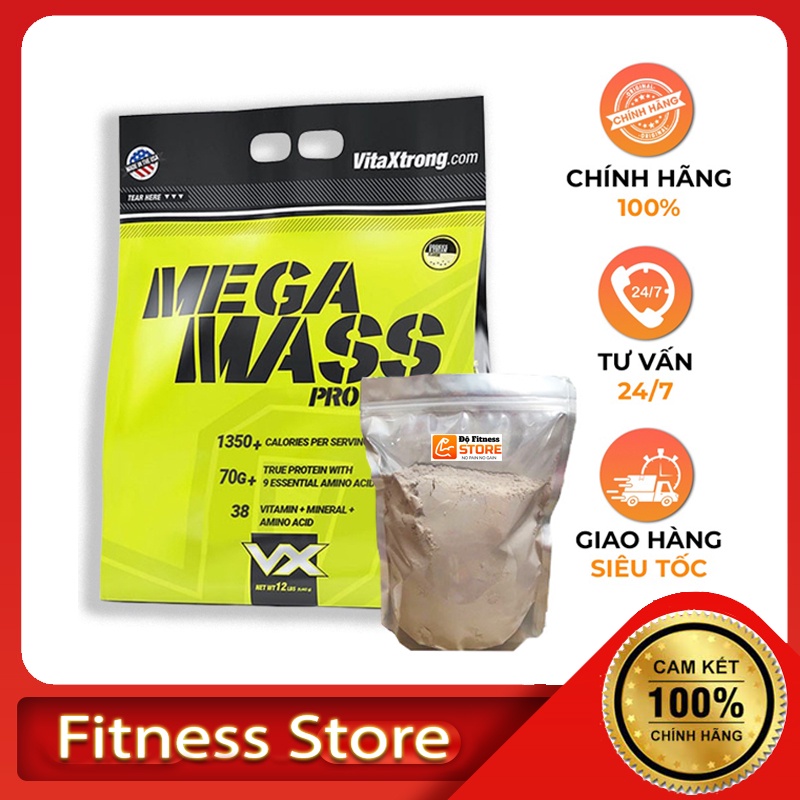Sữa Tăng Cân Nạc Mass Mega  Cho người gầy, giàu Protein, BCAA, EAA, enzym tiêu hoá, Vitamin.
