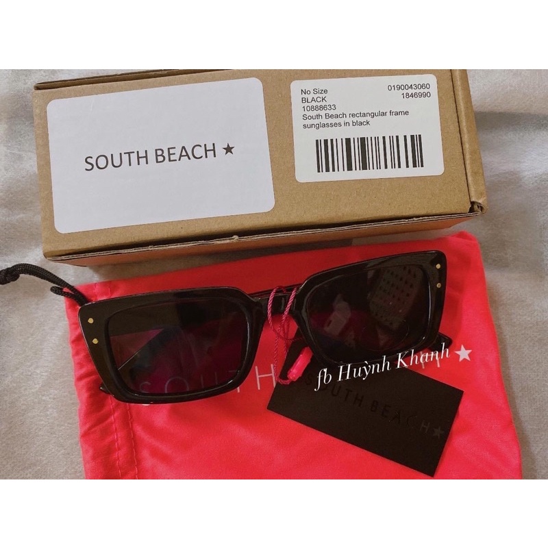 Kính Thời Trang Rectangular Sunglasses South Beach UK Auth
