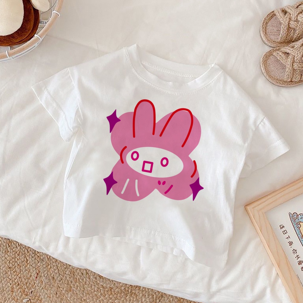 Melody CartoonFashion Áo thun Kawaii Girls Áo thun trắng