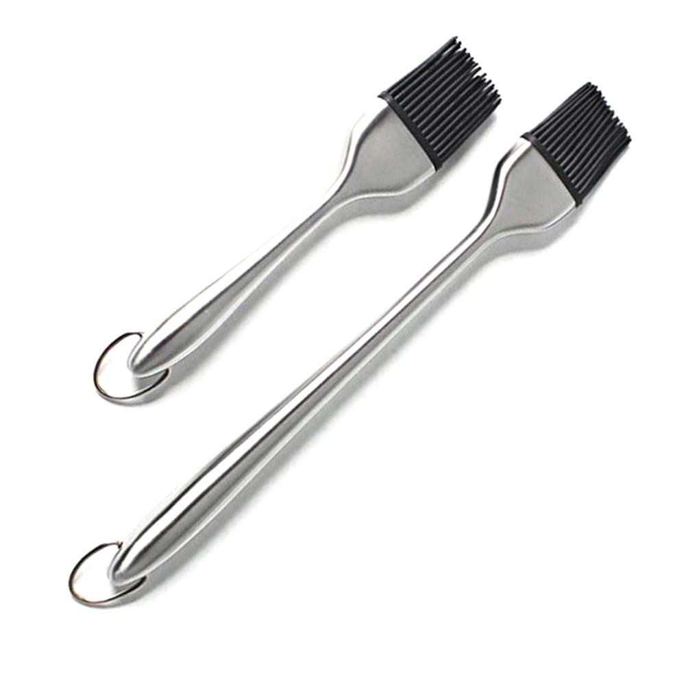 Cọ Quét Dầu Bằng Thép Không Gỉ Và Silicone Tay Cầm Bằng Nhựa Tiện Lợi