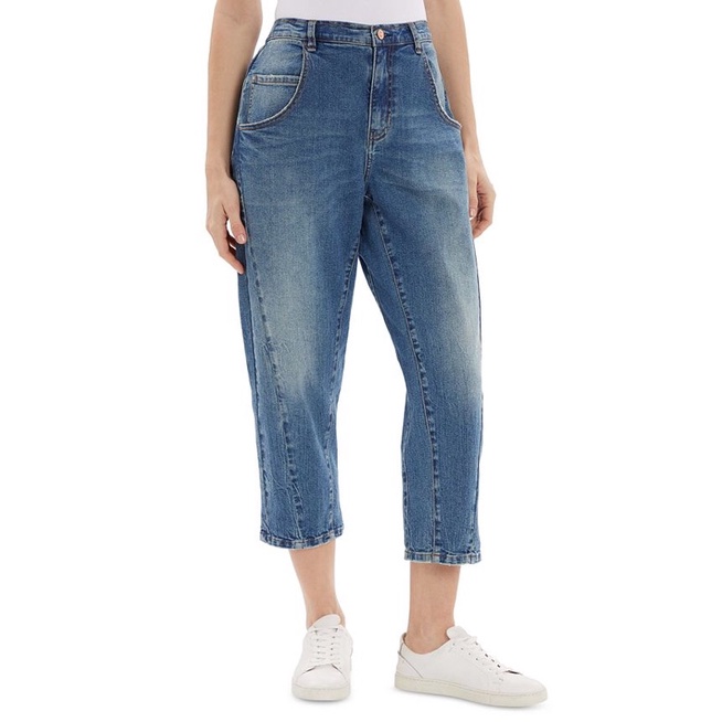 Quần rin lửng lưng thun size 27 Frayed mặc xinh