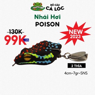 NHÁI HƠI POISON FROG RGB/ 4cm - 7g - action nổi - mồi giả Thái Lan câu lure cá lóc giá rẻ siêu nhạy