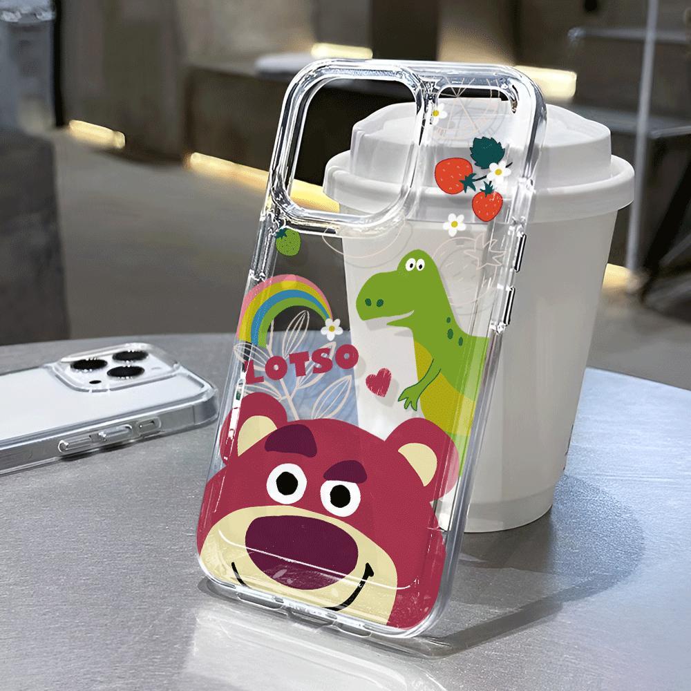 Ốp Điện Thoại Trong Suốt In Logo Lotso Thời Trang Cho iphone 14promax 13 12 11 7Plus 7 8 X XS Max