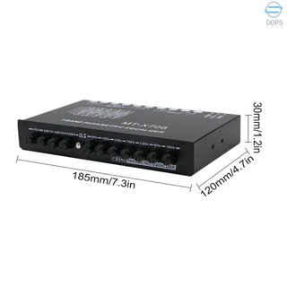 Professional 7 Band Car Equalizer Multifunctional Car Audio EQ Tuning Crossover Amplifier Parametric Equalizer Car Audio Equalizer