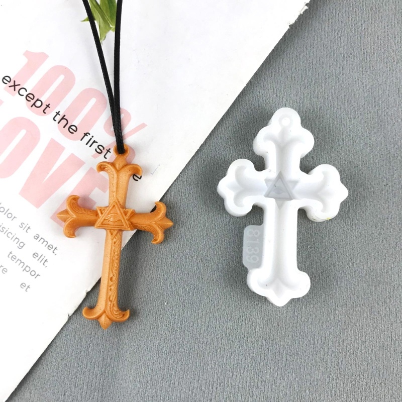 Khuôn Silicone Hình Chữ Thập Làm Mặt Trang Sức Phong Cách Vintage