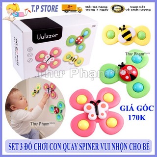 Bộ 3 đồ chơi con quay spinner hình côn trùng dễ thương vui nhộn cho bé - đồ chơi phát triển trẻ em