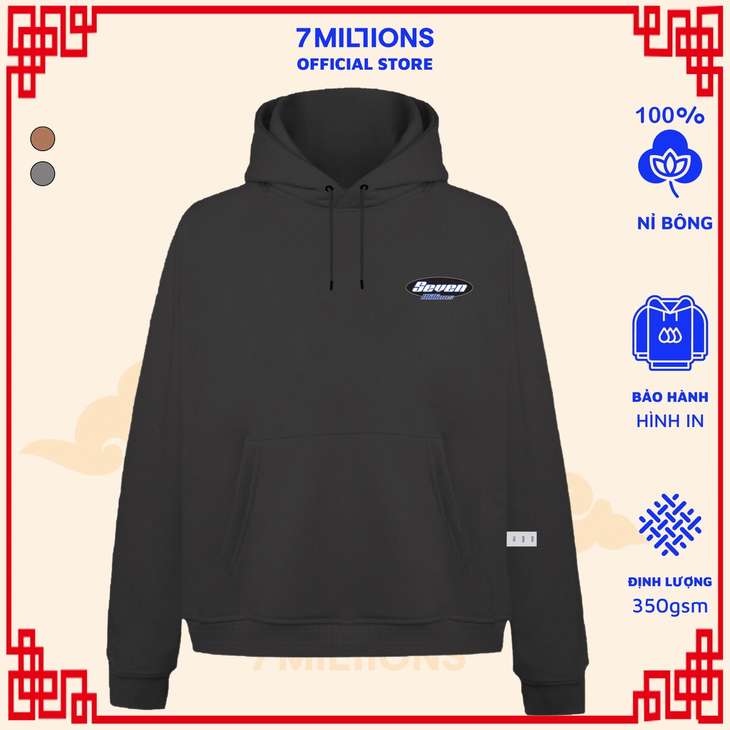 Áo khoác Hoodie 7MILLIONS Y7K - chất liệu nỉ bông - form unisex oversize - sản phẩm được tặng kèm hộp giấy