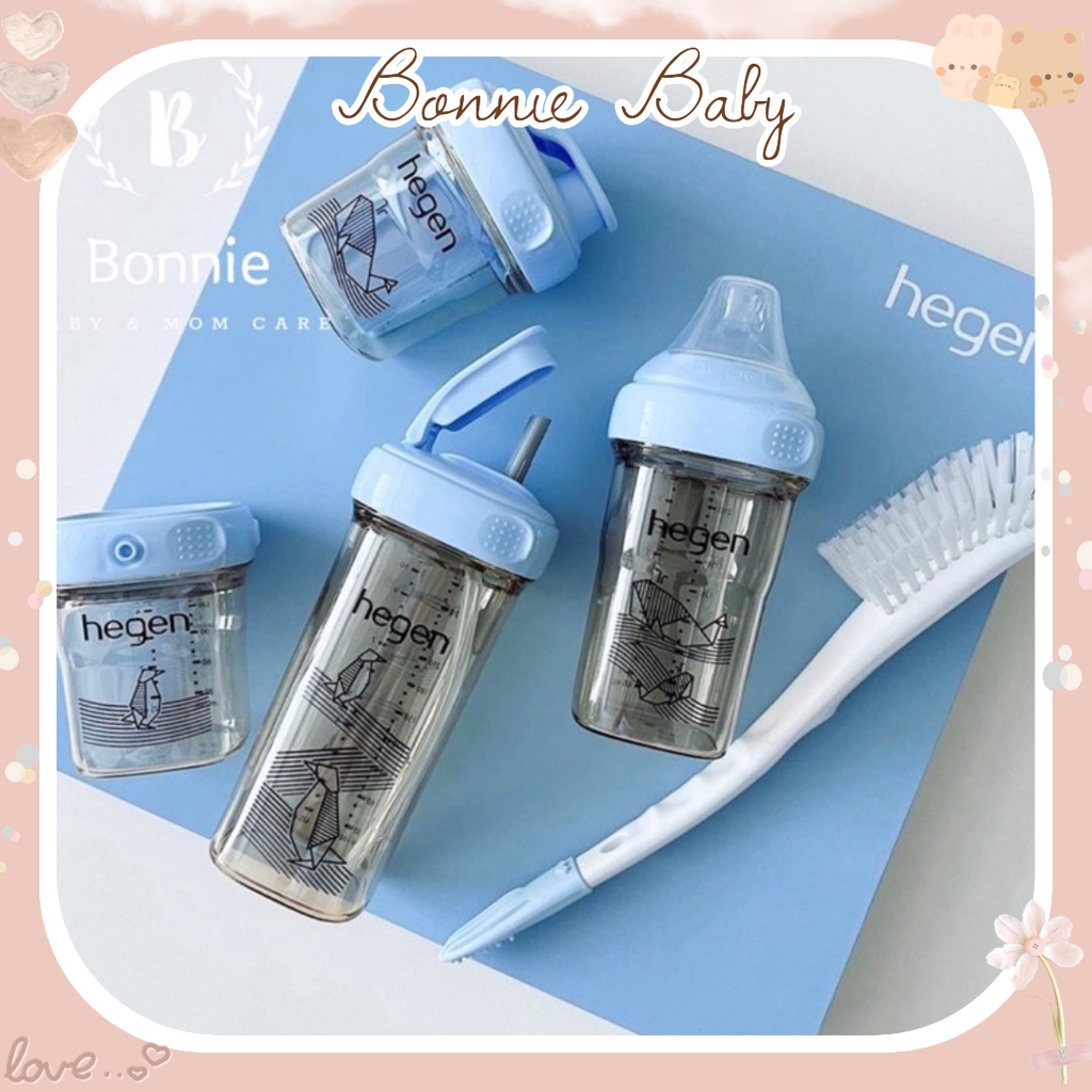 Set quà tặng bình sữa Hegen xanh dương