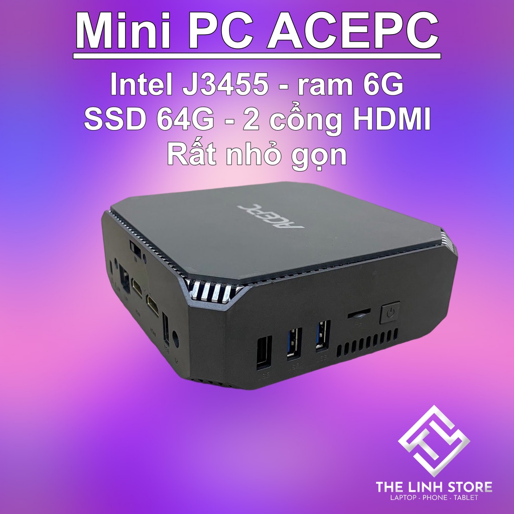 Cây máy tính mini PC mini ACEPC AK2 - Intel Apollo Lake J3455 ram 6G
