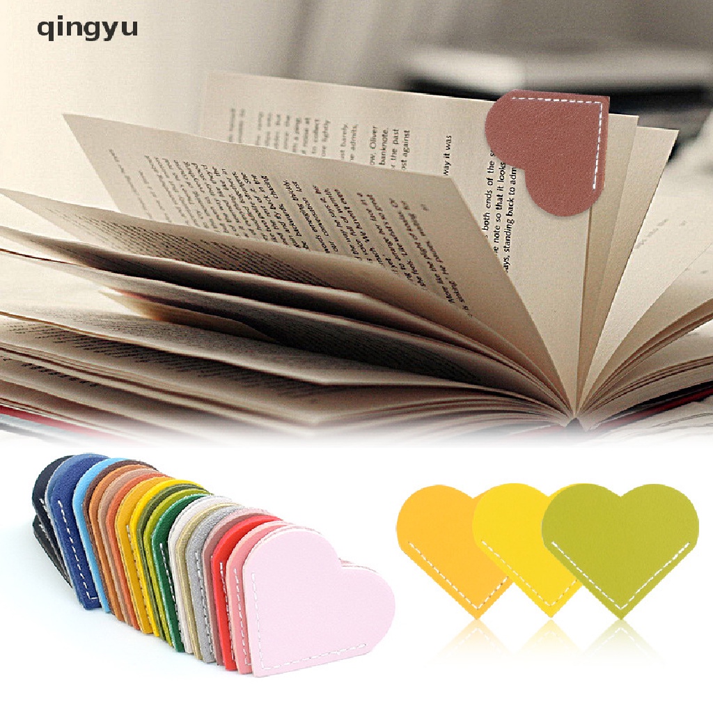 Qingyu 1 Miếng Đánh Dấu Trang Sách Bằng Da Thật Cầm Tay Phong Cách Vintage Dùng Làm Quà Tặng Giáo Viên