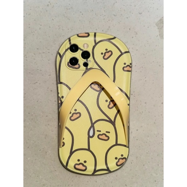 Ốp Iphone dạng dép hình vịt vàng cute FULL dòng Iphone