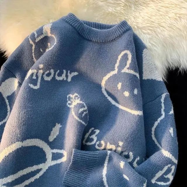 áo len nữ form rộng tăm cộc tay trễ vai mỏng cổ lọ áo khoác carigan thom browne local brand ngắn tay dày hàn quốc bigsize tay phồng Áo sweater dáng rộng màu xanh sữa thời trang thu đông dễ phối đồ cho nữ-