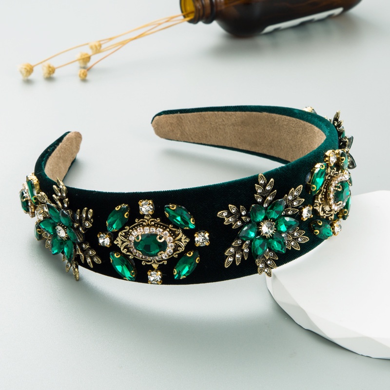 Băng Đô Cài Tóc Đính Pha Lê Lấp Lánh Phong Cách Baroque Thời Trang Cao Cấp