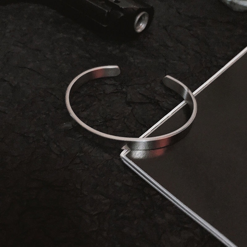 Vòng tay MAYEBE LAVEND bằng thép không gỉ phong cách hiphop thời trang Hàn Quốc cho nam nữ