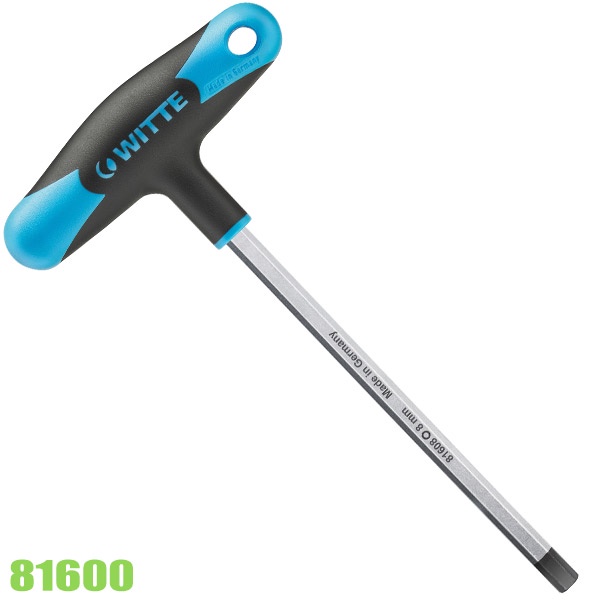 Lục giác chữ T size 3mm, tay cầm đúc nhựa 2 lớp WITTE 81603 .Sản xuất tại Đức