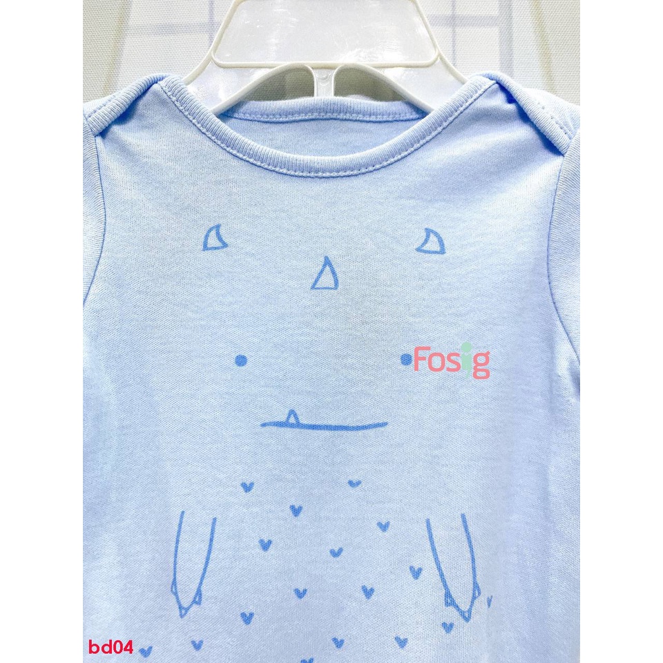 Bodysuit Tay Dài Bé Trai Zra - Xanh Quái Vật