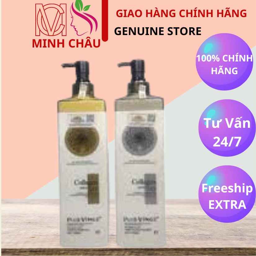 Cặp Dầu Gội Xả Collagen VINGE Plus 1000ml ,combo dầu gội, dầu xả thơm lâu phục hồi róc, ngăn rụng tóc tại nhà