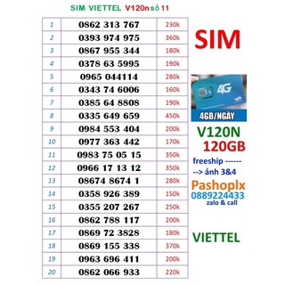 Sim viettel số đẹp 11