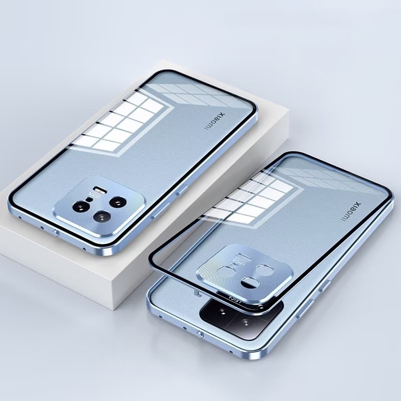 Ốp Điện Thoại Kính Cường Lực Viền Nhôm Từ Tính Bảo Vệ Camera Cho Xiaomi 13 Mi 13 Pro