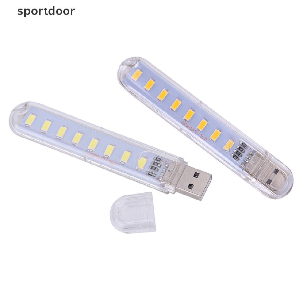 Đèn LED USB Mini 5V 8 Bóng Di Động Ánh Sáng Ban Đêm Cho Máy Tính