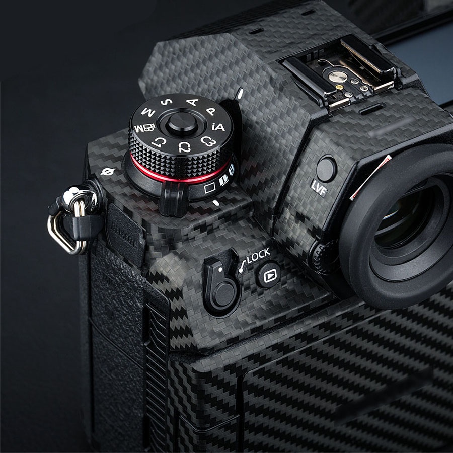 Camera Chống Trầy Xước Phim Sợi Carbon Bảo Vệ Miếng Dán Da Cho Panasonic S5 S1 S1R S1H GH5 GH5II GX9