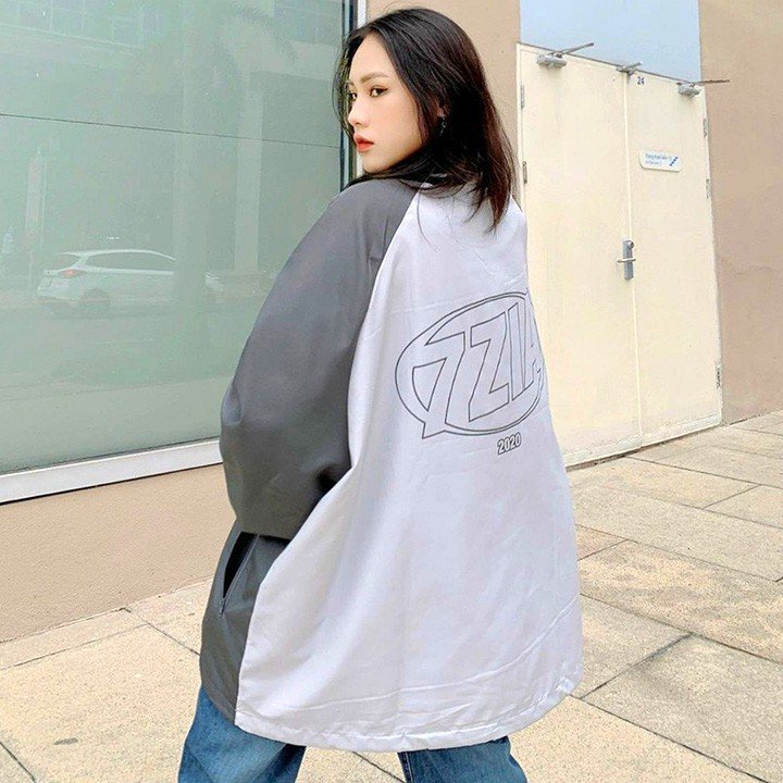 Áo khoác nam dù 2 lớp form rộng như hình phối tay hàng đẹp - 7ZIA