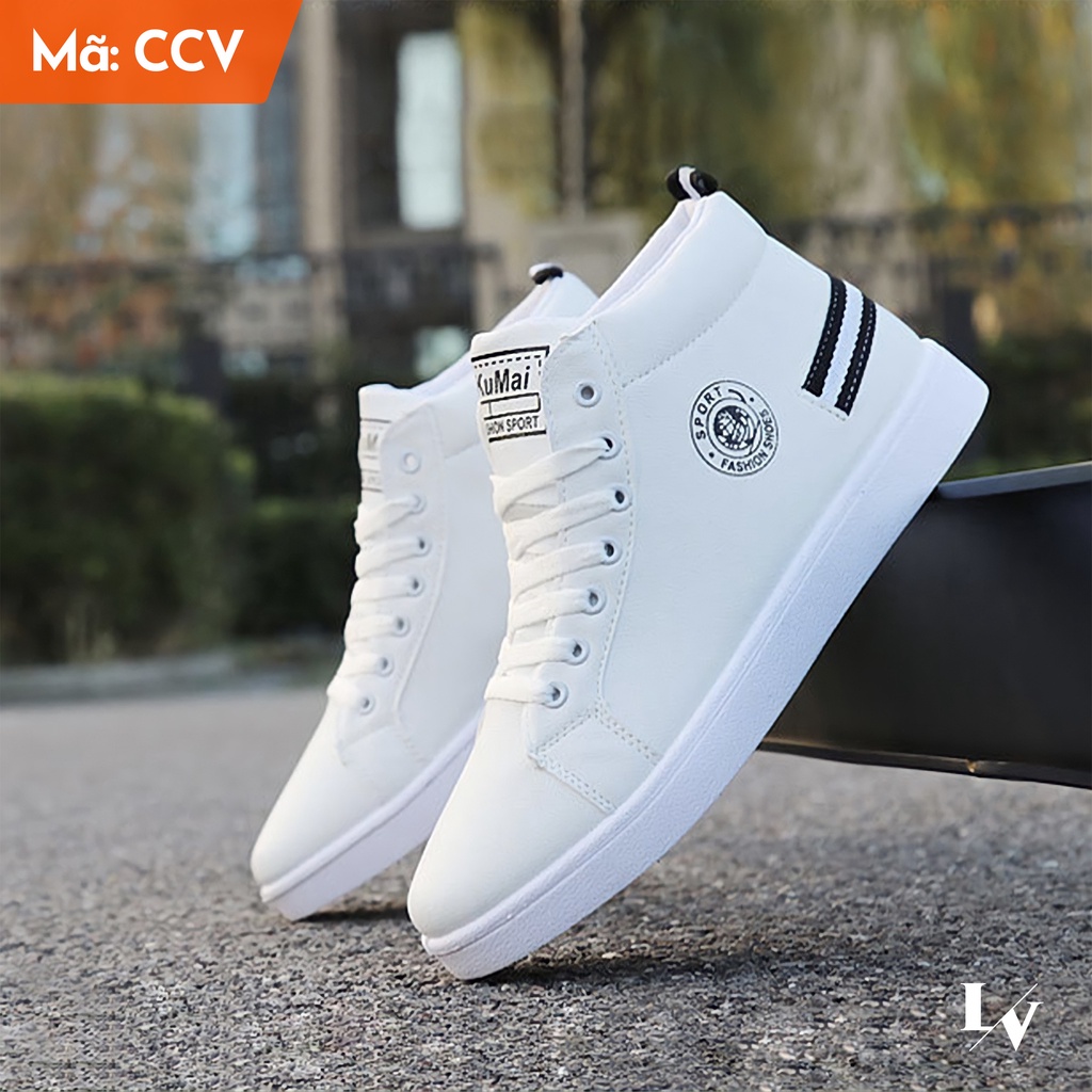 Giày Sneaker Nam Thể Thao Phong Cách Hàn Quốc Trẻ Trung Da PU Bền Đẹp Hot Trend 2022