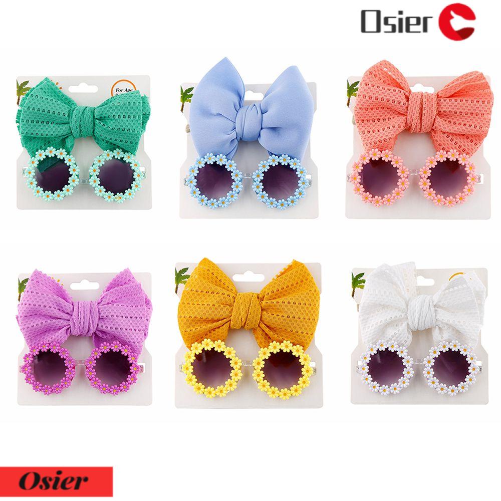 Set 2 Món Mắt Kính / Kính Mát / Kẹp Tóc Hình Hoa Cúc Cho Bé Gái 1 Tuổi