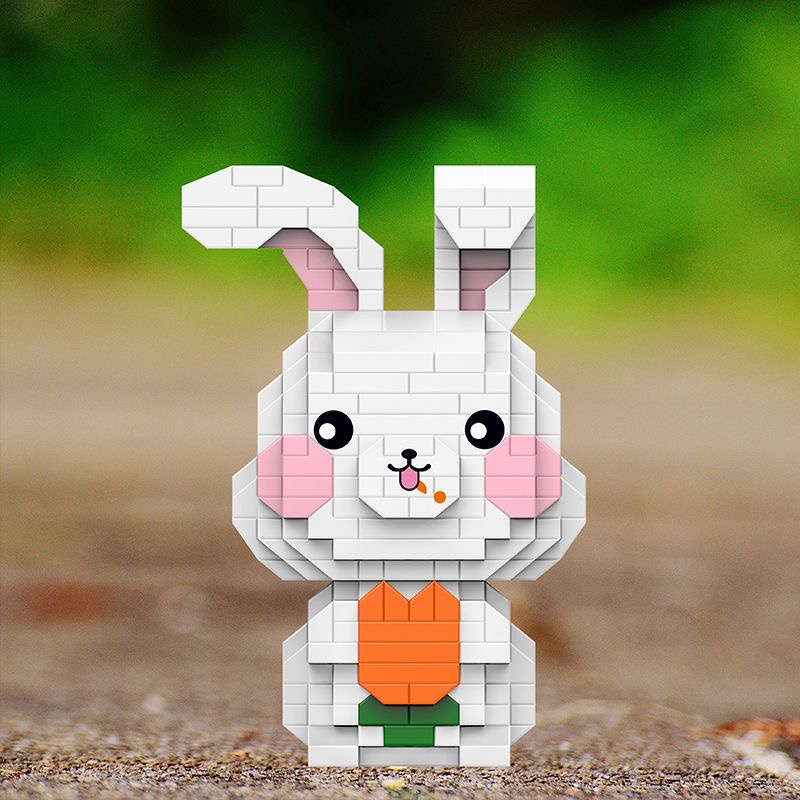Khối Đồ Chơi Lắp Ráp Ma Thuật Hình Chú Thỏ Hoạt Hình Dễ Thương Kích Thước mini Cho Bé