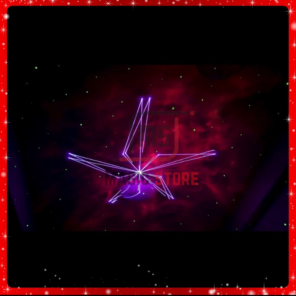 Đèn Laser Chiếu Hình 7 Màu Cảm Ứng Theo Nhạc RGB 700 Dùng Cho Phòng Karaoke, Phòng Nghe Nhạc.