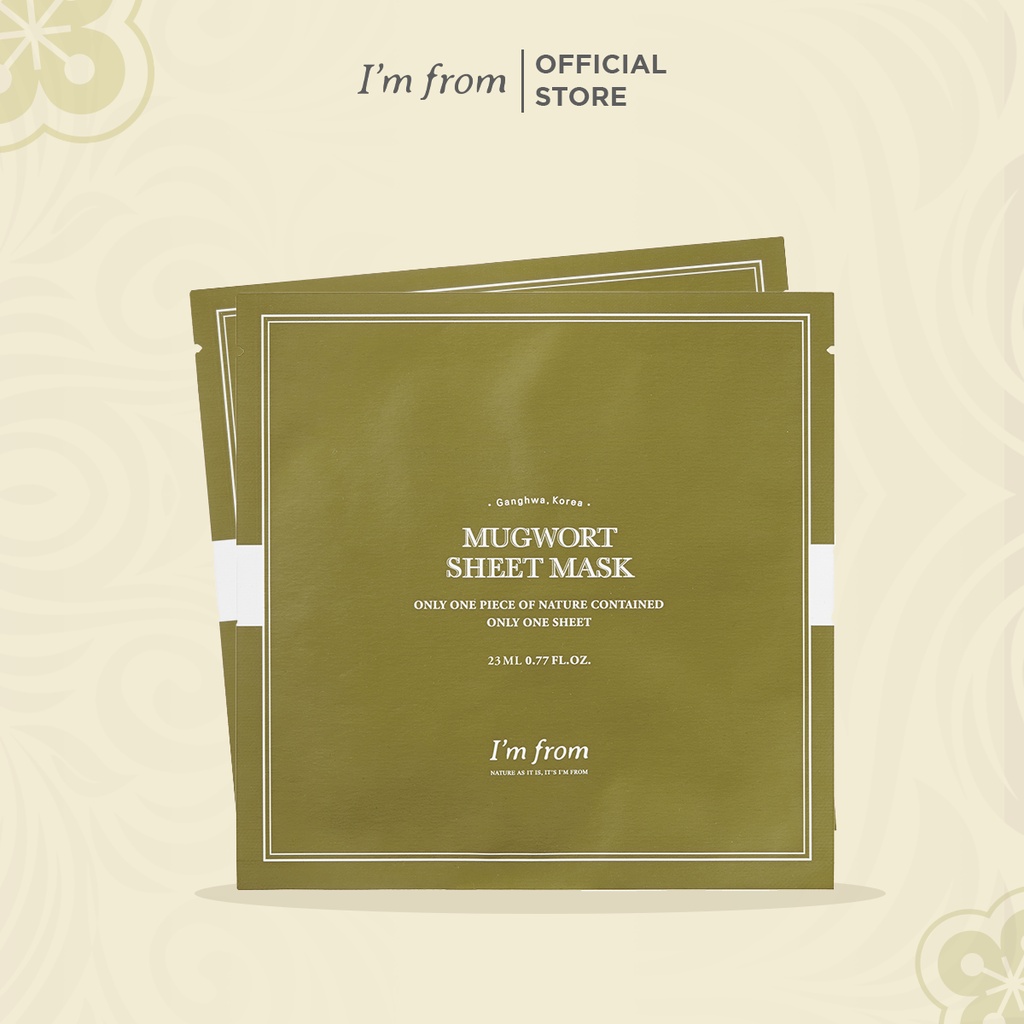 Combo 2 Mặt Nạ Dịu Da I'm from Mặt nạ Mugwort Sheet mask 23ml