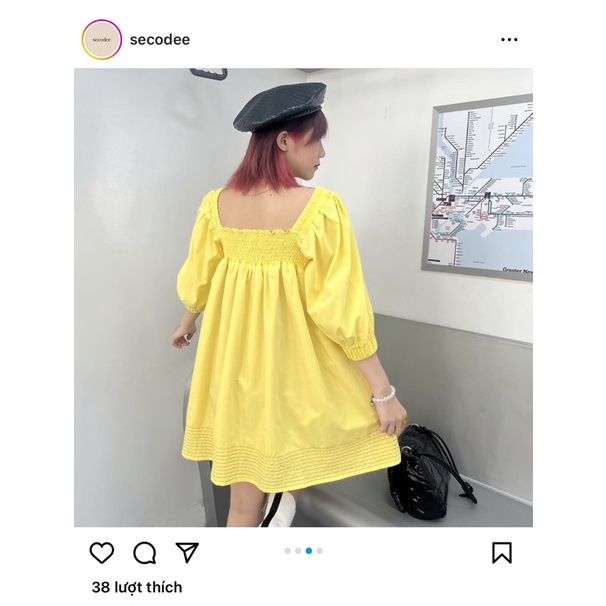 Pass đầm secodee vàng sz M