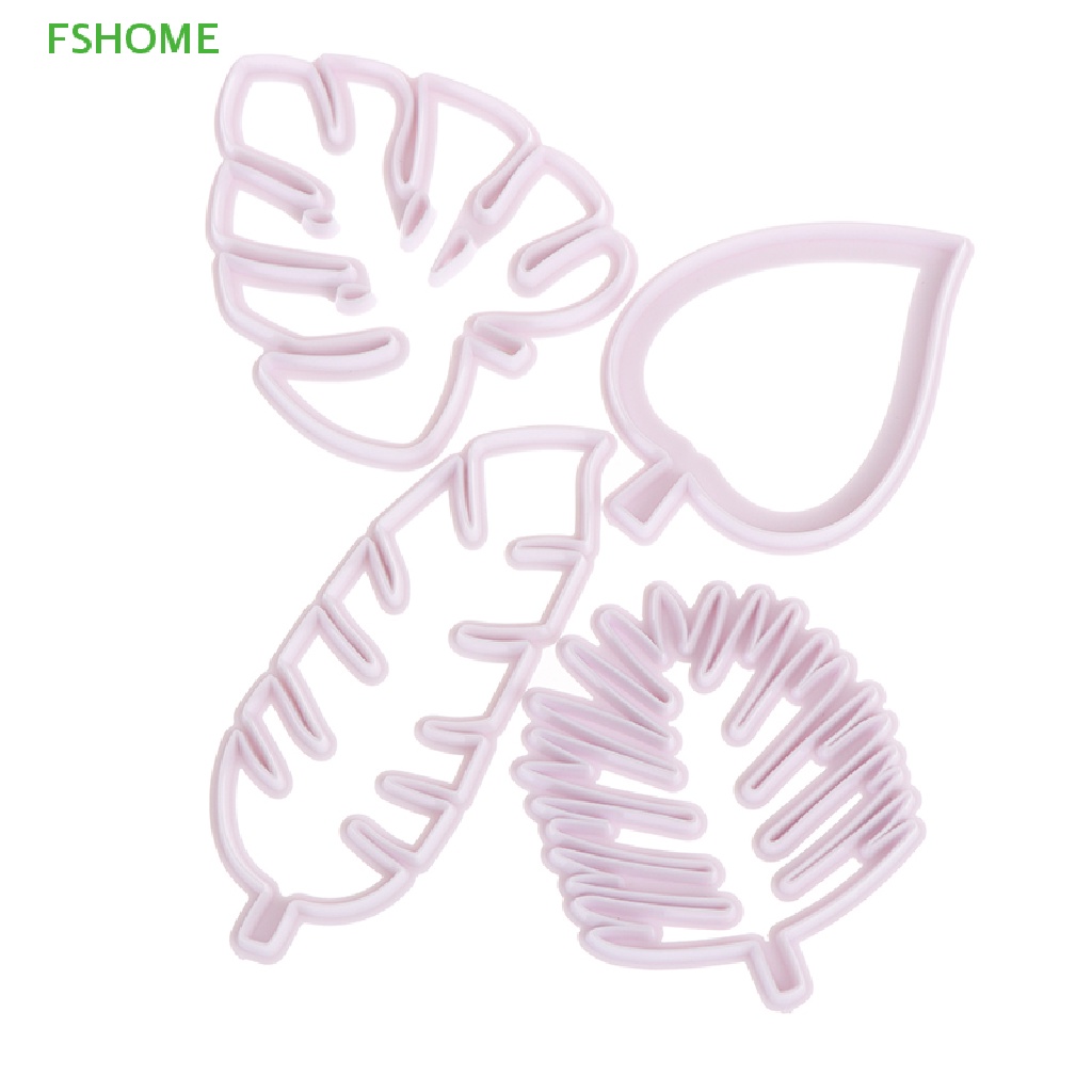 Set 4 Khuôn Làm Bánh Hình Lá Nhiệt Đới