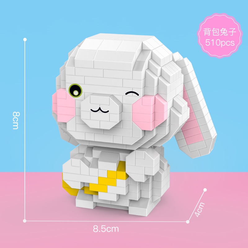 Khối Đồ Chơi Lắp Ráp Ma Thuật Hình Chú Thỏ Hoạt Hình Dễ Thương Kích Thước mini Cho Bé