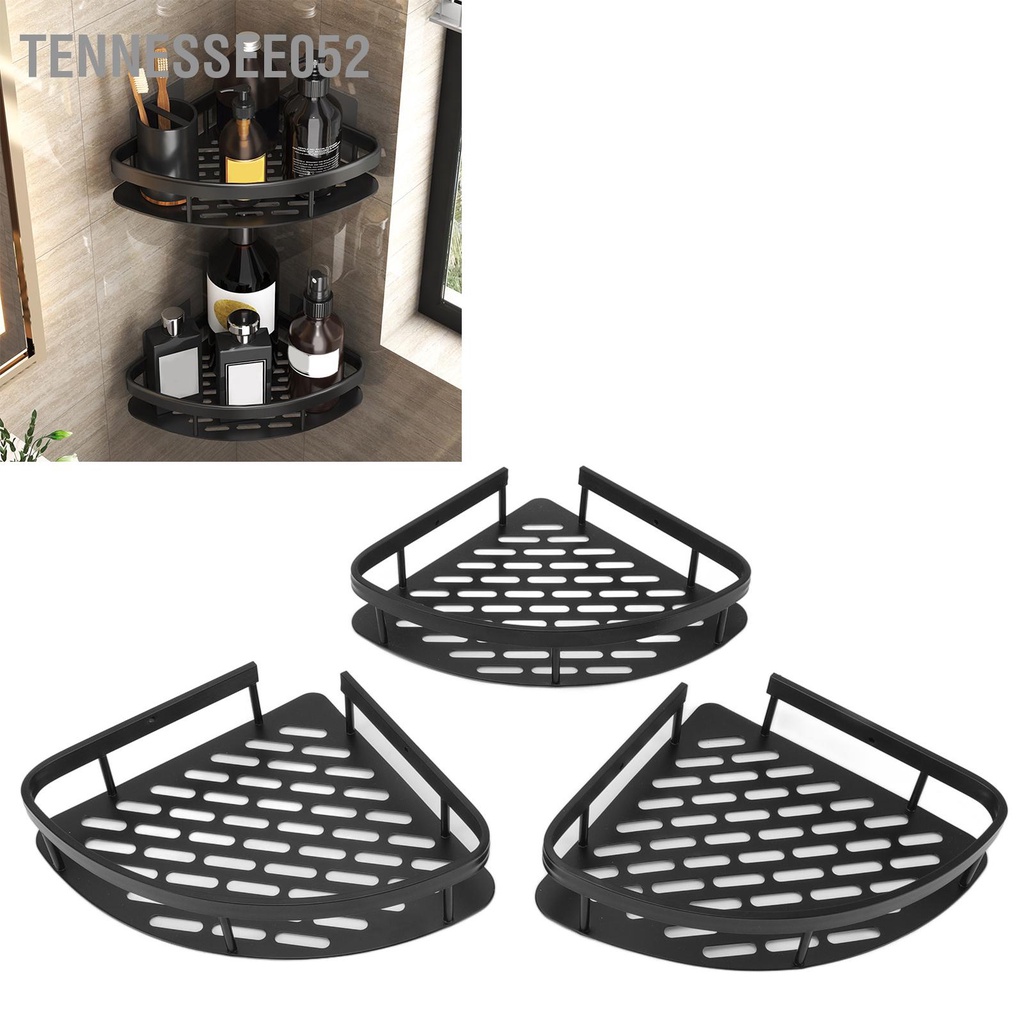 Tennessee052 Kệ Tắm Hình Tam Giác Đục Lỗ Giá Góc Bằng Nhôm Chống Gỉ Với Đế Rỗng Cho Phòng Vệ Sinh