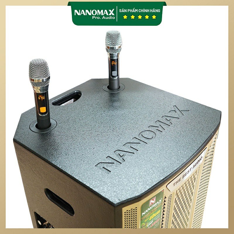 Loa Kéo Karaoke Công Suất Lớn Nanomax K-180 Bass 40cm 820w| Loa Kéo Di Động Tặng 2 Mic Không Dây | Loa Kéo Giá Rẻ