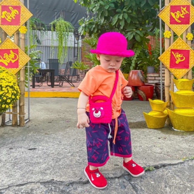 Túi xách túi đeo chéo túi len handmade sticker len đi chơi
