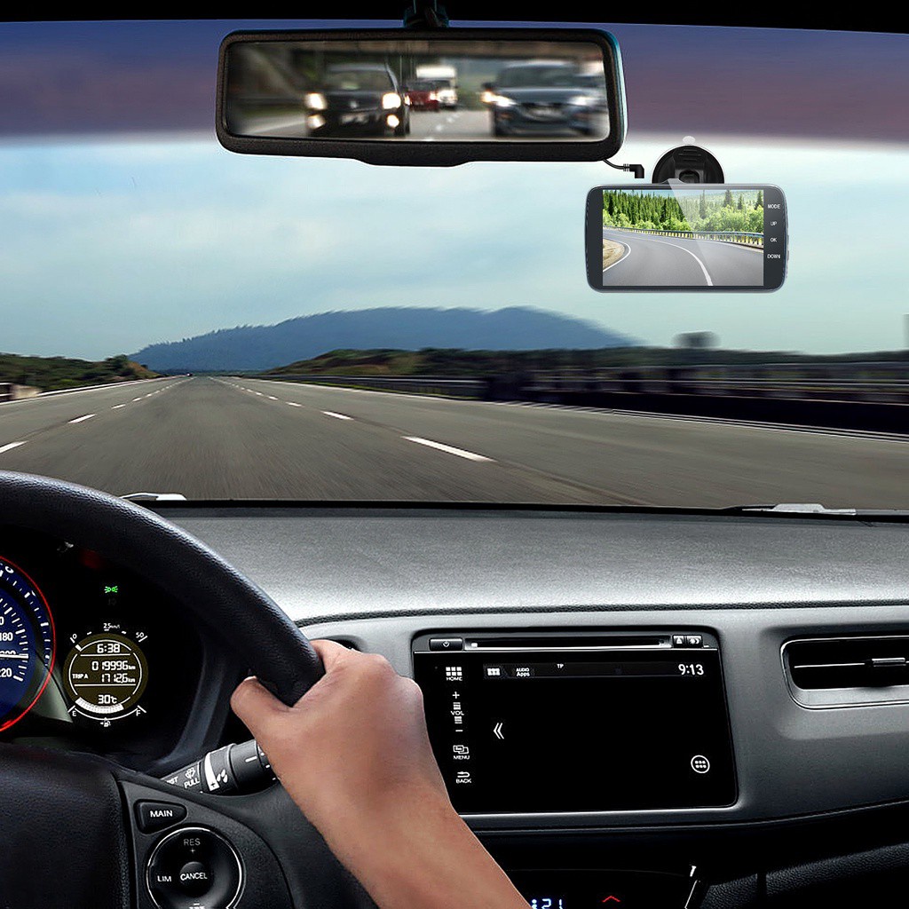 Camera Hành Trình Ô tô X004 trước sau Full HD1080P ，Kèm 2 Cam Trước Và Sau，tích hợp 8 Đèn LED kèm thẻ nhớ 32G